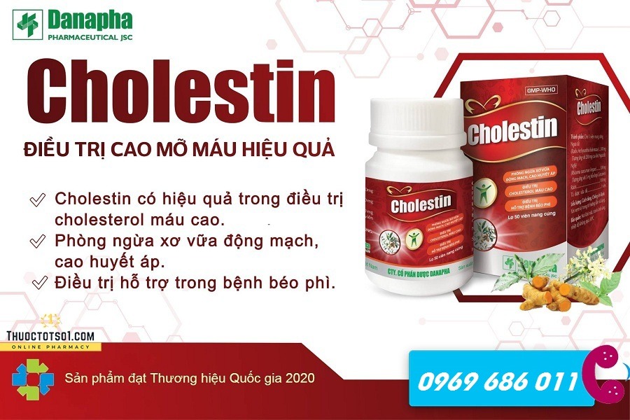 thuốc hạ mỡ máu Cholestin thuốc đông dược ngăn ngừa cholesterol thuoctotso1