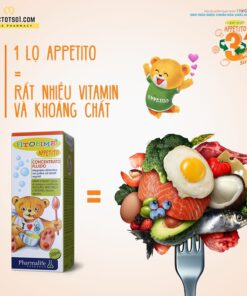 Fitobimbi Appetito siro trị biếng ăn cho trẻ 3 tác động toàn diện vitamin khoáng chất