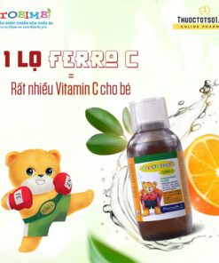Fitobimbi Ferro C siro bổ máu phòng ngừa thiếu sắt rất nhiều vitamin c