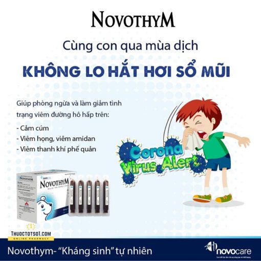 Novothym siro thảo dược châu âu chống viêm đường hô hấp an toàn hiệu quả khi sử dụng lâu dài