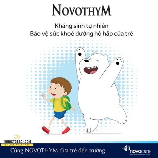 Novothym siro thảo dược châu âu chống viêm đường hô hấp kháng sinh tự nhiên