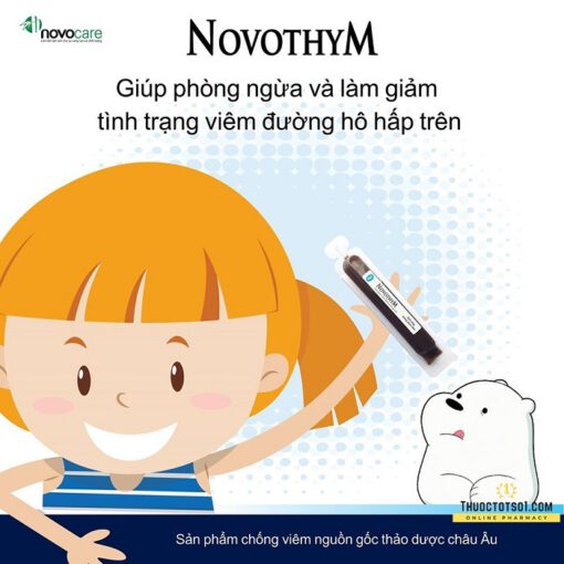 Novothym siro thảo dược châu âu chống viêm đường hô hấp Novopharm