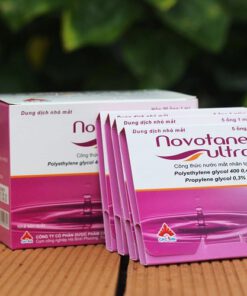 nước mắt nhân tạo Novotane Ultra điều trị khô mắt mỏi mắt vỉ 5 tép 1ml