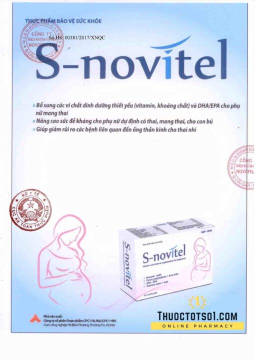 S-Novitel cung cấp vi chất dinh dưỡng cho mẹ bầu đăng ký quảng cáo