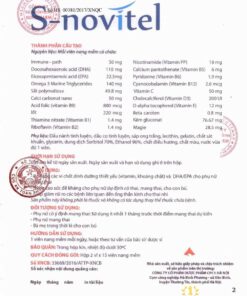 S-Novitel cung cấp vi chất dinh dưỡng cho mẹ bầu thành phần
