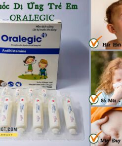 thuốc dị ứng trẻ em Oralegic vị sữa dừa thơm điều trị hiệu quả