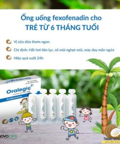 thuốc dị ứng trẻ em Oralegic vị sữa dừa thơm dùng cho trẻ từ 6 tháng tuổi
