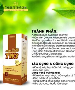 tiêu độc nhuận gan mật TW3 siro thuốc từ 9 vị thảo dược đông y hàng chính hãng