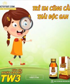 tiêu độc nhuận gan mật TW3 siro thuốc từ 9 vị thảo dược đông y thải độc gan trẻ em