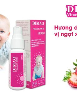 vitamin D3 dạng xịt Dimao cho trẻ thêm cao hương dâu vị ngọt xylitol