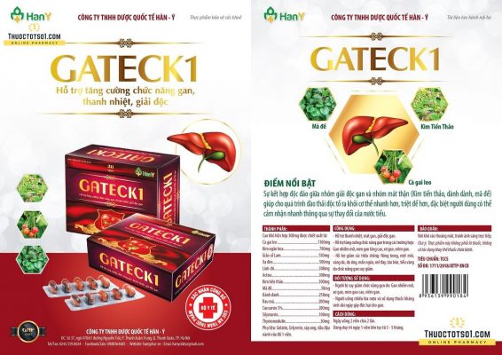 Gateck 1 chiết xuất từ 13 loại thảo mộc tốt cho gan chính hãng