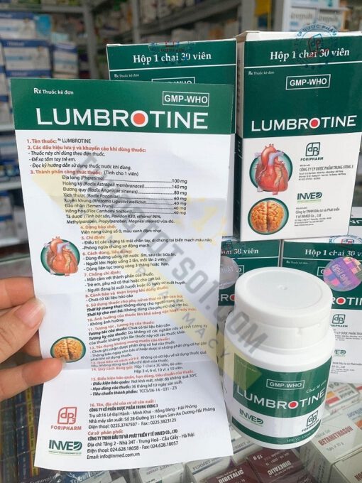 thuốc phòng ngừa tai biến Lumbrotine trị tê mỏi chân tay di chứng sau tai biến hướng dẫn sử dụng