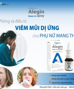 xịt viêm mũi dị ứng Alegin an toàn cho trẻ nhỏ phụ nữ có thai nguyên liệu nhập khẩu Đức