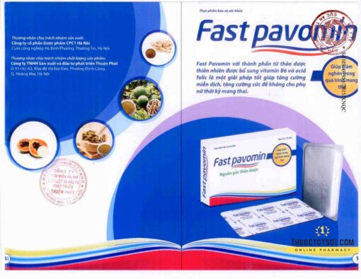 Fast Pavomin giảm ốm nghén chán ăn buồn nôn cho mẹ bầu chính hãng