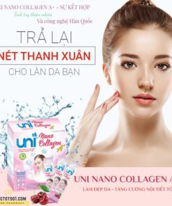 Uni Nano Collagen giúp đẹp da tăng cường nội tiết tố nữ nguyên liệu Hàn Quốc