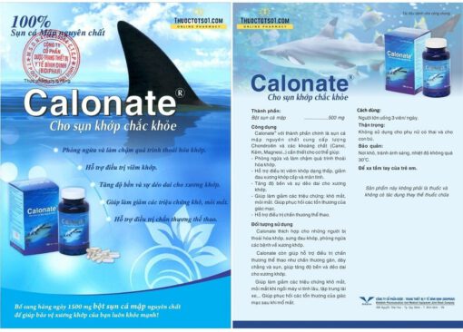 sụn cá mập Calonate S Plus giúp tái tạo sụn khớp chống thoái hóa khớp thương hiệu Bidiphar