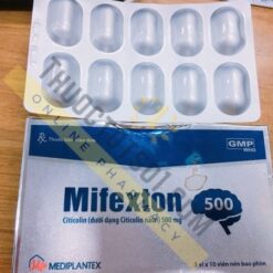 thuốc Mifexton Citicolin 500mg điều trị tai biến mạch máu não sa sút trí tuệ Dược Mediplantex thuoctotso1.com