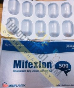 thuốc Mifexton Citicolin 500mg điều trị tai biến mạch máu não sa sút trí tuệ Dược Mediplantex thuoctotso1.com