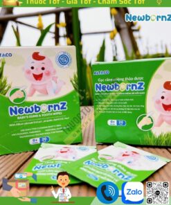 gạc răng miệng thảo dược NewbornZ giúp vệ sinh trị nấm và tưa lưỡi trẻ em chính hãng thuoctotso1.com