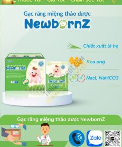 gạc răng miệng thảo dược NewbornZ giúp vệ sinh trị nấm và tưa lưỡi trẻ em từ thiên nhiên thuoctotso1.com